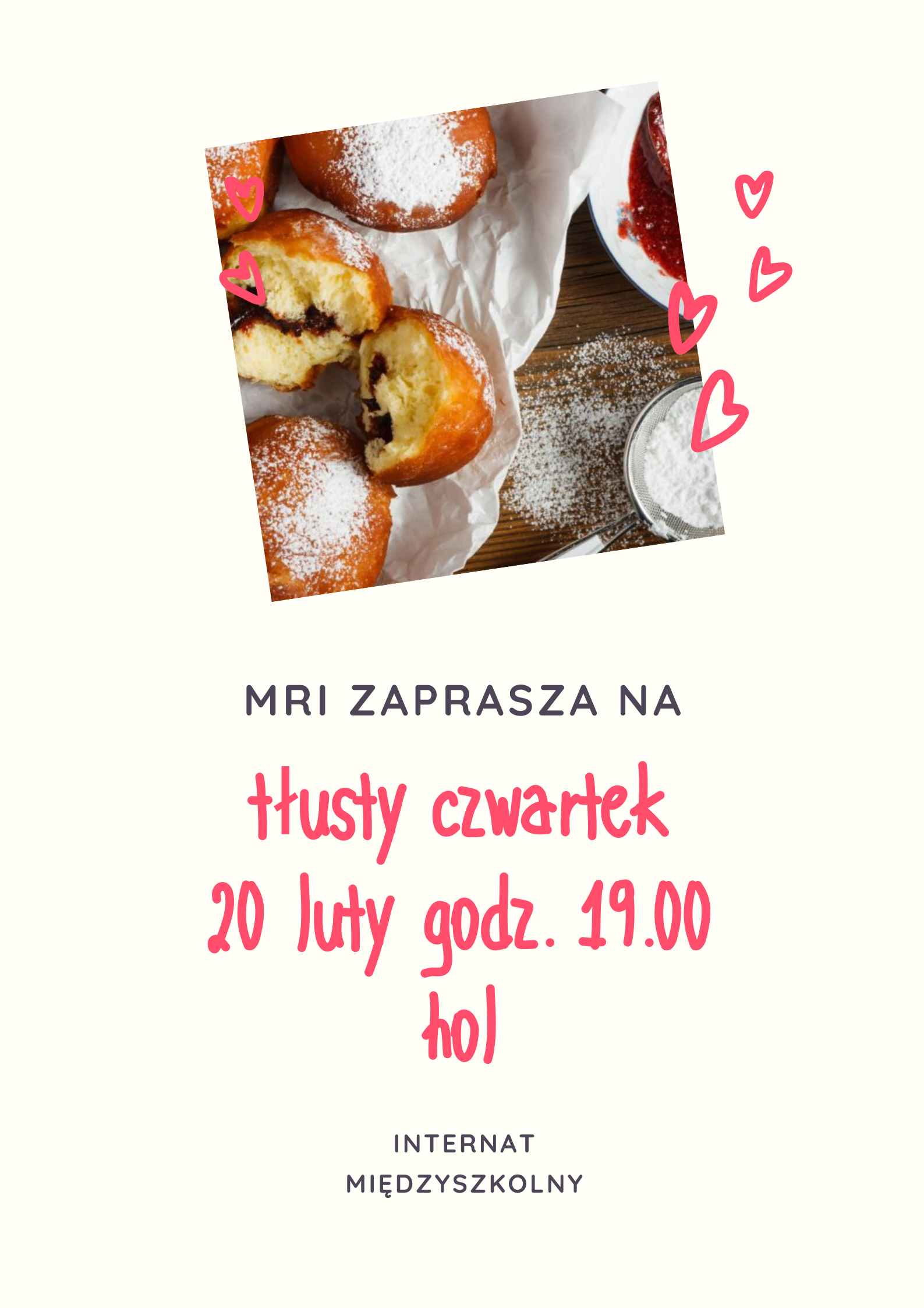 ZAPROSZENIE NA TŁUSTY CZWARTEK